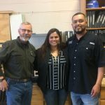 Pictured is Mount Morris Welding Instructor Olie Olson, next to Merced Arroyo (Mainliners Welding Academy) and his wife.